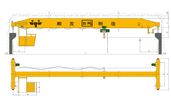 16噸單梁起重機(jī)技術(shù)參數(shù)及配置表